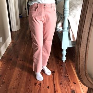 Ann Taylor Loft. High waist dusty pink wide leg Size 6 (28) Runs LARGE